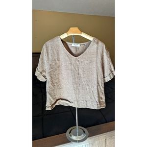 Zenana brown crop top